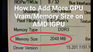 How To Add More AMD iGPU Vram/Memory (2023)