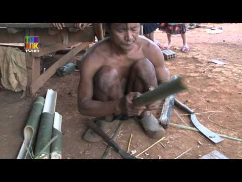 Making & playing of bamboo percussion — Kreung — Ratanakiri