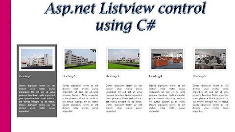 Asp.net Listview Control using C#