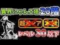【にゃんこ大戦争】異界にゃんこ塔20階を本能なし低レベルで攻略！【The Battle Cats】
