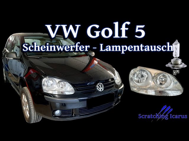 VW Golf 5 Lampenwechsel Scheinwerfer (Halogen) [headlights bulb