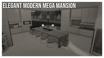 ROBLOX | Bloxburg: 1.8mil Elegant Modern Mega Mansion Speedbuild | Part 3/3 | Ellvoi