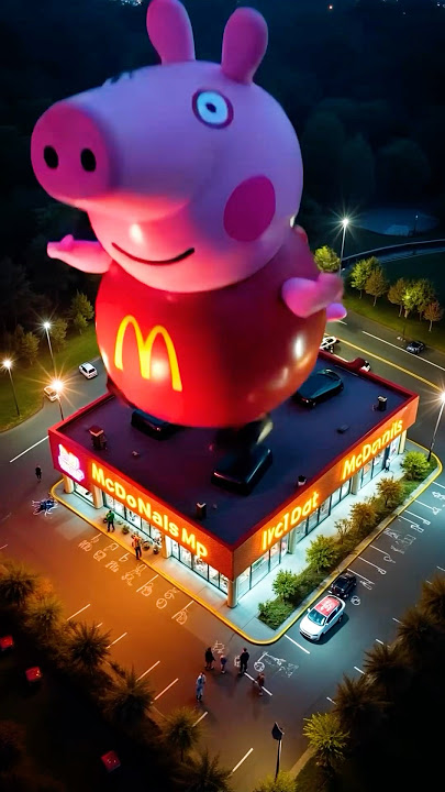 πGIANT PEPPA PIG AT MCDONALDS