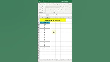 convert number to roman in one click #excel