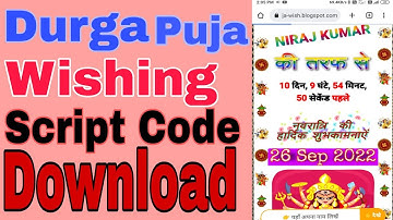 DURGA PUJA WISHING SCRIPT CODE DOWNLOAD  FOR BLOGGER 2022 For Mobile| Hidden Techno