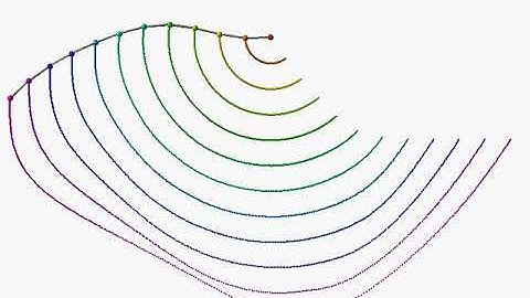 Undecuple (11) pendulum starting from horizontal position / simulation / chaos