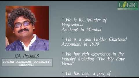 CA Classes by Rank Holder Prasad.S at Logic