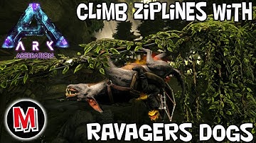 Ark : How To Climb Zip Line With Ravagers Dogs