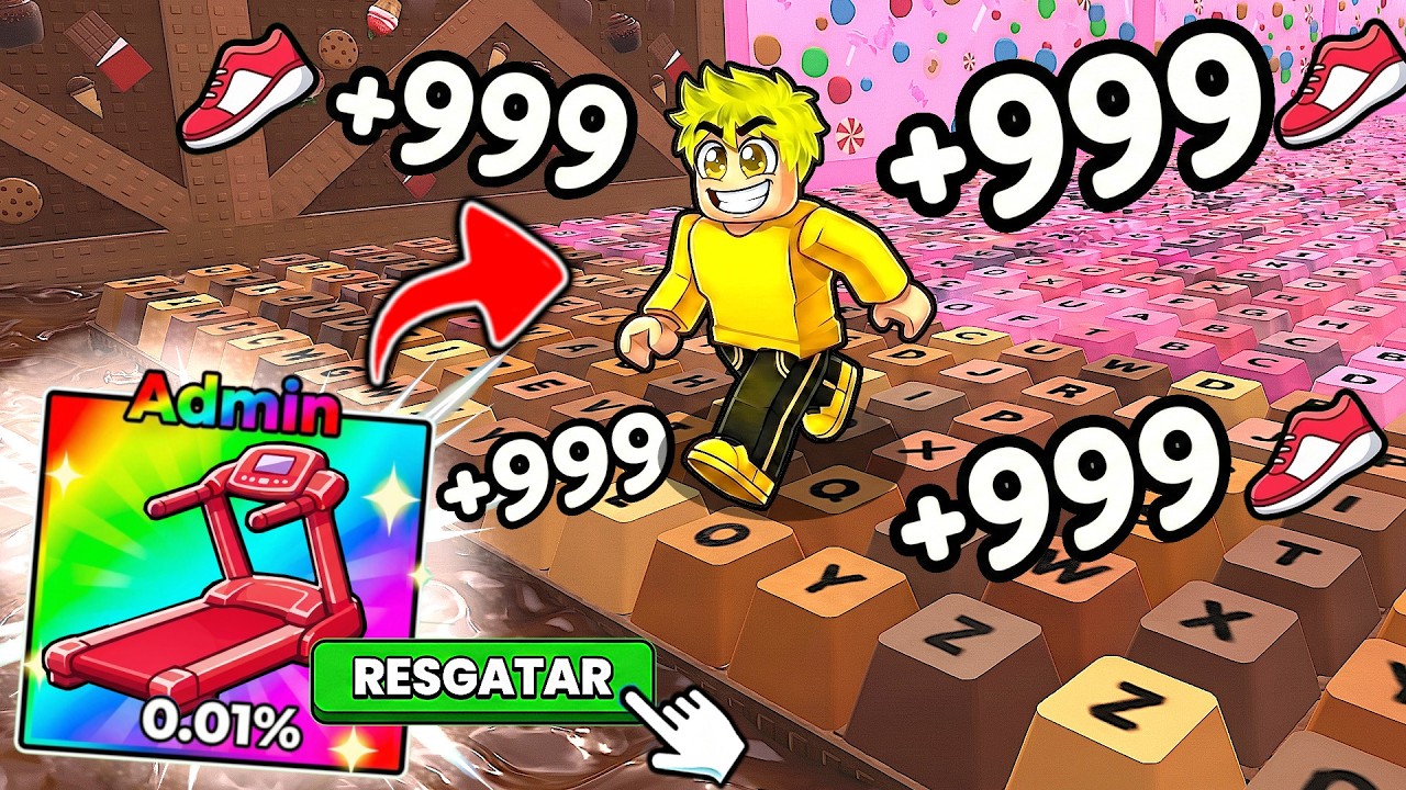COMECEI NOOB com ESTEIRA DE ADMIN no PARKOUR DE TECLADOS