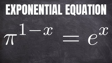 How to Solve an Exponential Equation with Pi and e: Example pi^(1-x) = e^x