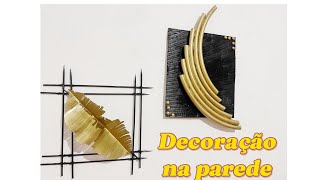 2 ideais incríveis para decorar sua parede usando papelão e mangueira