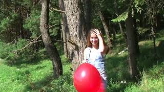 Russian girl blows a red balloon for you #balloon #b2p #russia