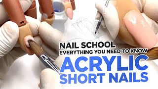 Nail School | Everything You Need to Know to Work with Acrylic on Short Nails!  Vertical Video