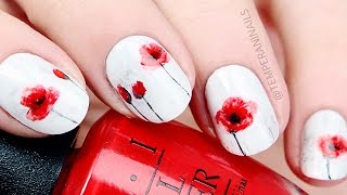 nail poppy nails flower flowers designs manicure floral most painting tutorial