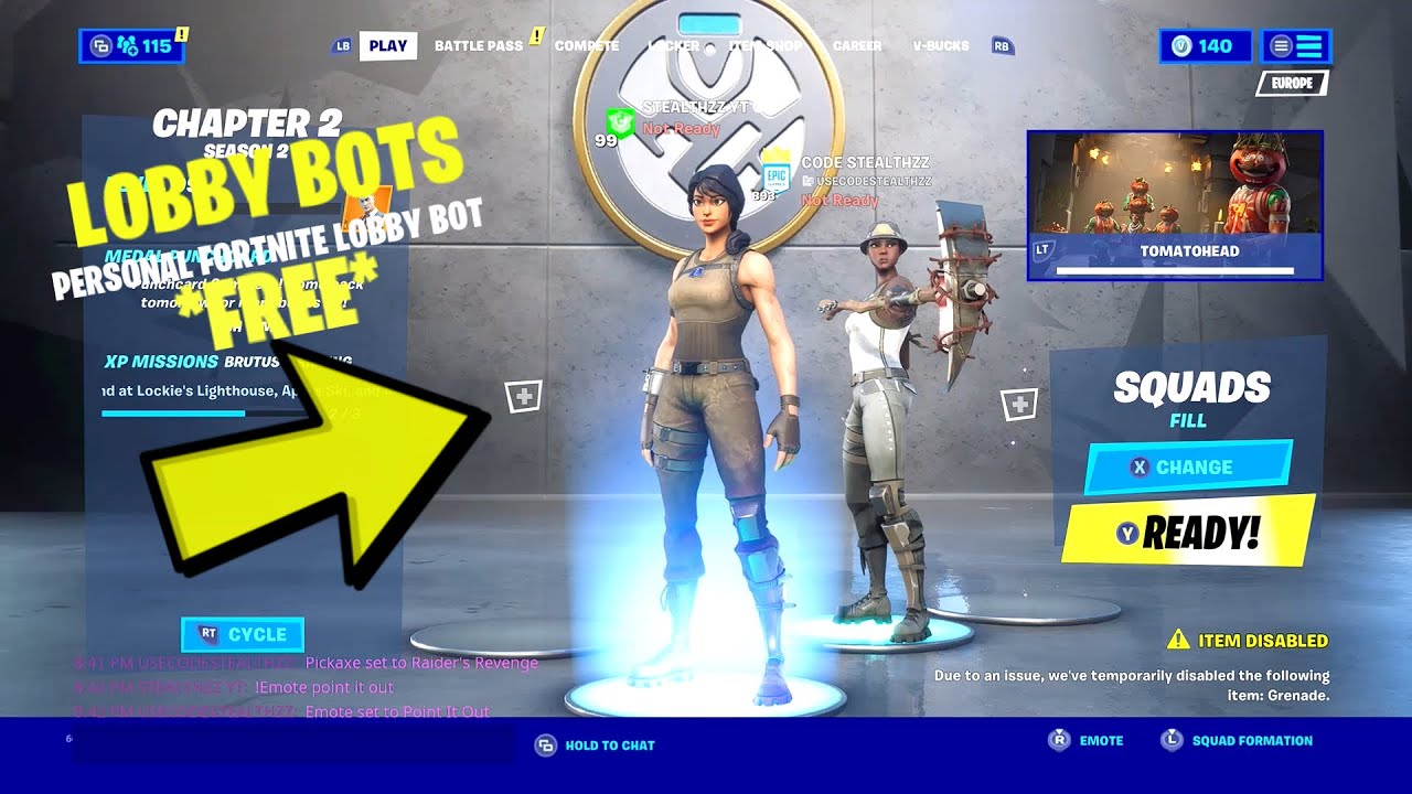 How to get a FREE and Real *FORTNITE LOBBY BOT* in Chapter 2! NEW