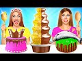 Богатая девушка против бедной | Шоколадный фонтан Челлендж от Multi DO Food Challenge