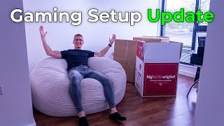 Gaming Setup Update + I bought a GIANT bean bag