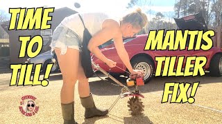 How to fix a Mantis Tiller 2 Cycle that has been sitting  Zama Carb rebuild Repair Vlog