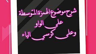 الإملاء/شرح /الهمزة المتوسطة على الواو وعلى كرسي الياء/الثاني المتوسط/مدرس المادة: حسين الكرعاوي