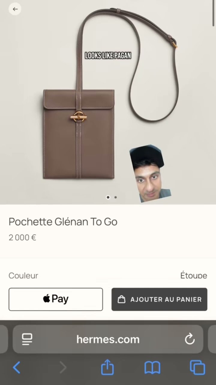 オシャレポシェット {HERMES} Pochette Glenan To Go Gold Pochette Glénan To Go | Hermès France