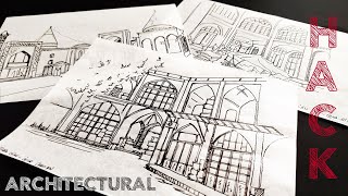 How to Improve Line Quality, Hand Speed & Visual Memory – Architectural Drawing Hack