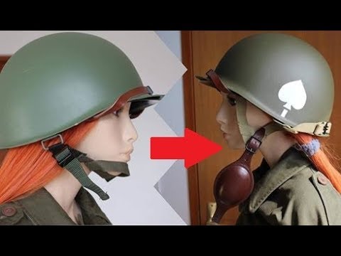 Réplique De Casque M1 WW2 – Vert, Filet, Mentonnière, Stickers DIY – Taille 52-62 Cm