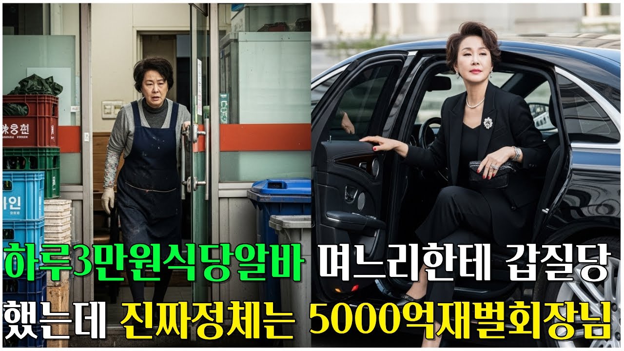 하루 3만원 식당 알바, 사장 며느리한테 갑질 당했는데 알고 보니 5000억 시어머니였습니다