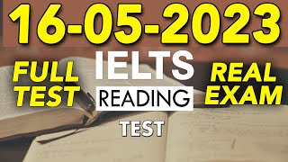 IELTS READING PRACTICE TEST 2023 WITH ANSWER | 16.05.2023