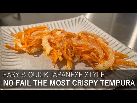 NO FAIL THE MOST CRISPY TEMPURA BATTER RECIPE - Easy amp Quick Japanese Style