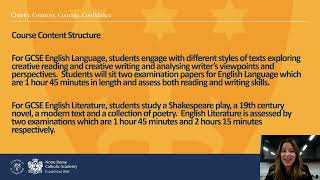 Year 9 Options - Subject Presentation for English September 2025