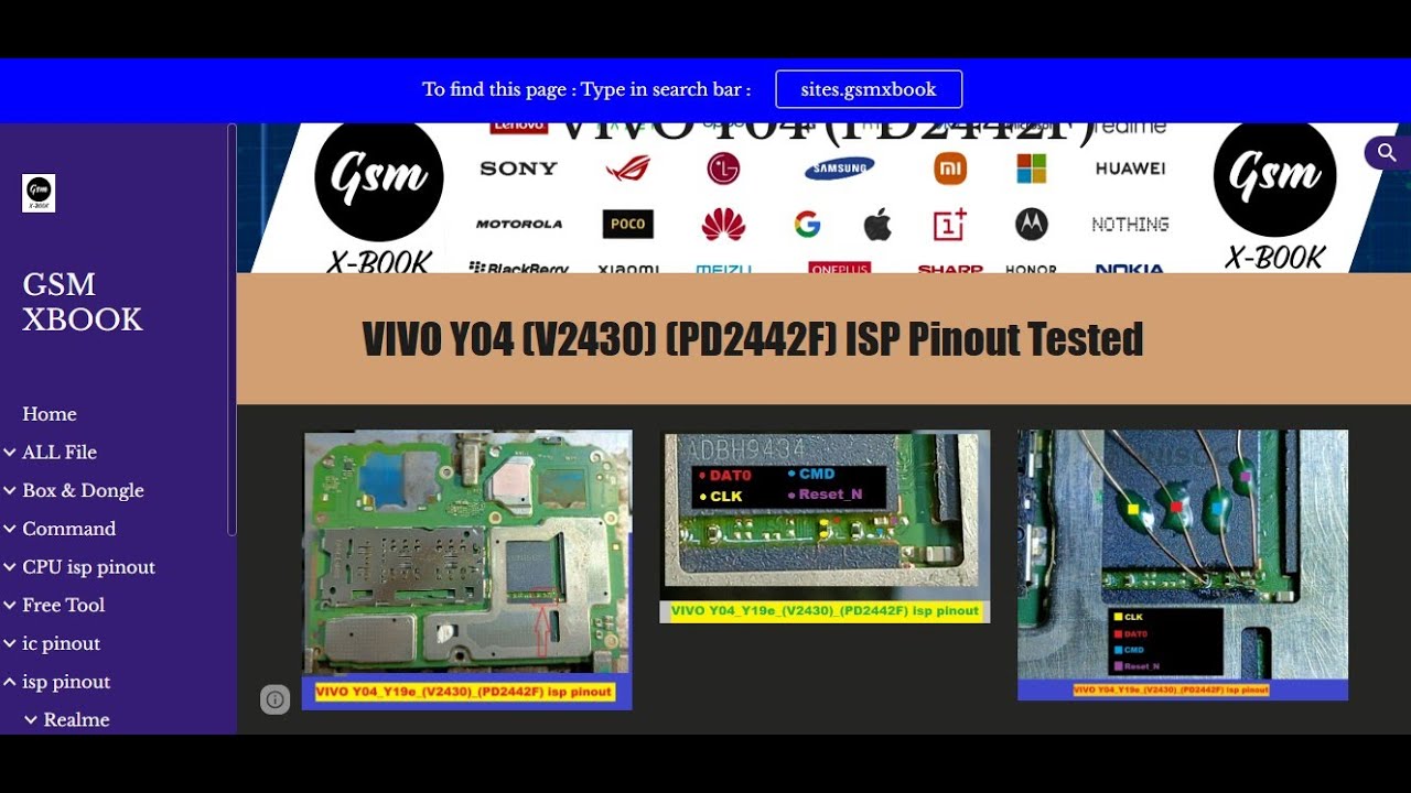 VIVO Y04 (V2430) (PD2442F) ISP Pinout Tested 