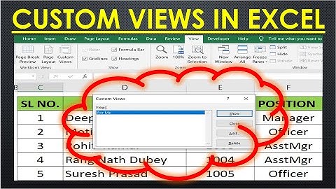 MS Excel- Custom Views | How to Create & use Custom views in Excel | Custom worksheet views