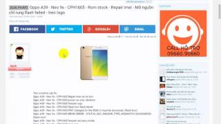 Oppo A39 - Neo 9s - CPH1605 - Rom stock - Repair imei - Mở nguồn chỉ rung flash failed - treo logo