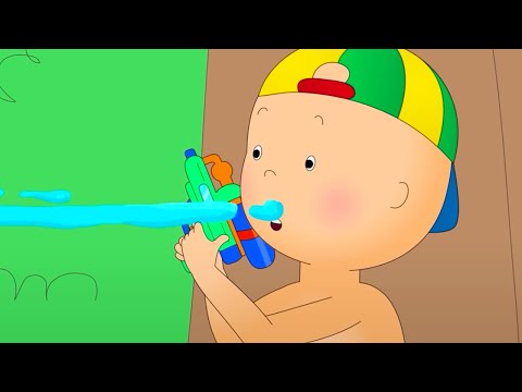Caillou And The Water Fight Funny Animated Caillou Cartoons For Kids Caillou