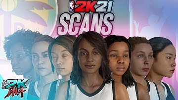 NBA 2K21 - Newly added Female Character Models ( Face Scan Exploration)