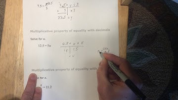 Multiplicative Property of Equality with Decimals with Mr Clark