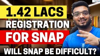 1.42 lacs Registration for SNAP | Will SNAP be Difficult? SNAP Exam Preparation Strategy | SNAP Mock