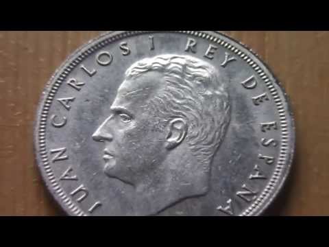 Juan Carlos I Rey de Espana on a Spain coin from 1980 in HD