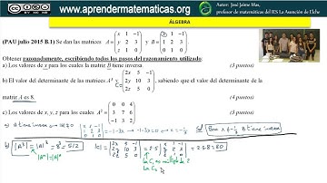 Álgebra 2bat ccnn2 31 PAU julio 2015 B1. José Jaime Mas