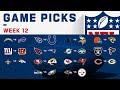 Top 5 NFL Picks  NFL Week 12 Game Picks & Predictions ...