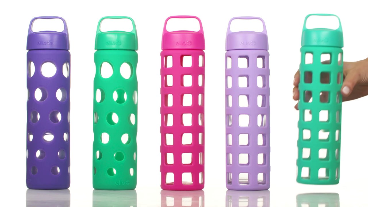 Ello Glass Water Bottle With Silicon Sleeve