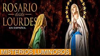 Rosario desde Lourdes en Español de HOY MISTERIOS LUMINOSOS jueves 30 de mayo de 2024