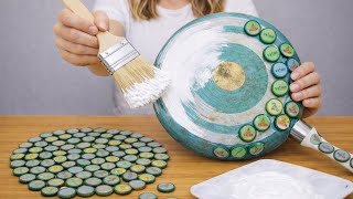 DON'T THROW AWAY YOUR OLD PANS! SEE WHAT I DID WITH SODA BOTTLE CAPS! DIY ♻️ Net Worth