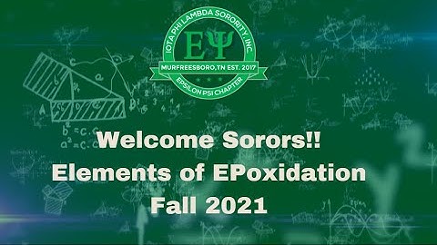 Elements of EPoxidation Intro Video