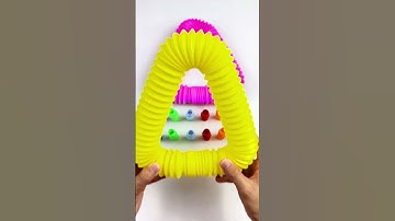 Very relaxing Robot MINI pop tube🤖#asmr #satisfying #creative  #poptubesound #diy #robot #relaxing