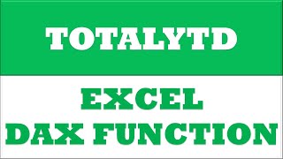 TOTALYTD powerpivot function | excel dax functions