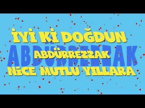 İyi ki doğdun ABDÜRREZZAK - İsme Özel Ankara Havası Doğum Günü Şarkısı (FULL VERSİYON) (REKLAMSIZ)