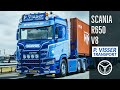 P. Visser - Scania R650 V8 (open pipe sound!)