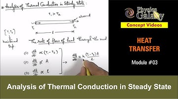 Class 11 Physics | Heat Transfer  | #3 Analysis of Thermal Conduction in Steady State | JEE & NEET