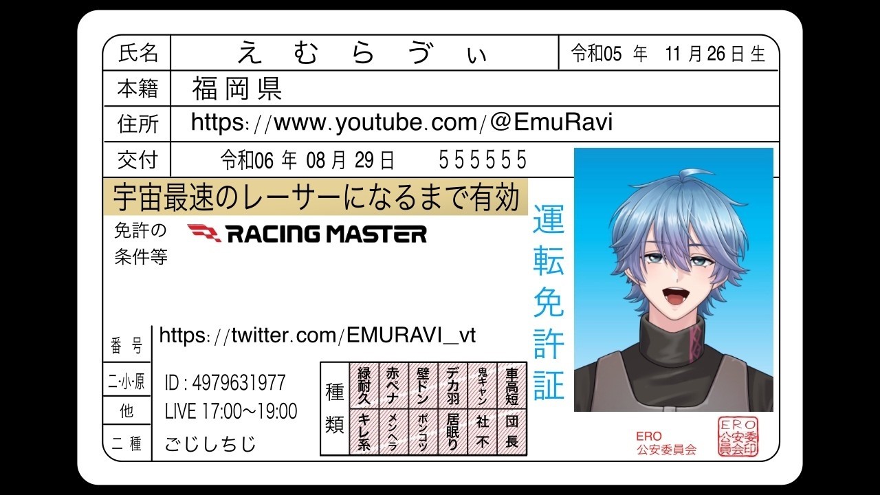 【レーマス】ヴィカサ・レッカーマンです【PR/menu】RACING MASTER/レーシングマスター